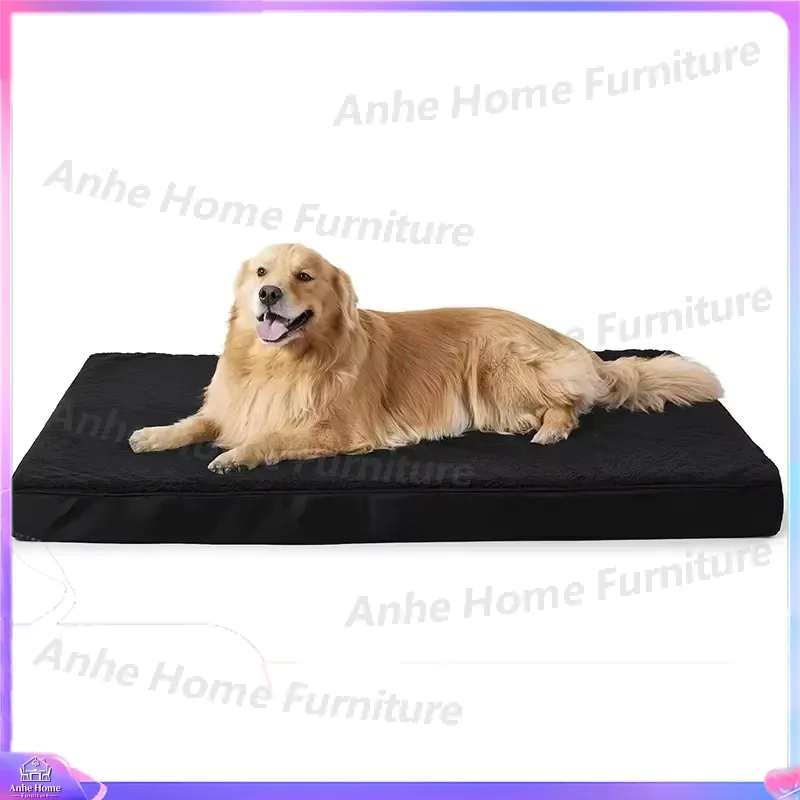 Large Orthopedic Dog Bed Waterproof Egg Crate Foam Pet Mattress with Removable Washable Cover for Big Dogs Puppy Sleeping Pad