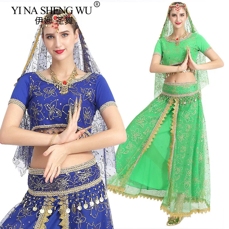 

Наряд для танца живота для взрослых, женские костюмы для восточных индийских танцев, одежда для танца живота, индийская танцевальная одежда для женщин, сценическое выступление