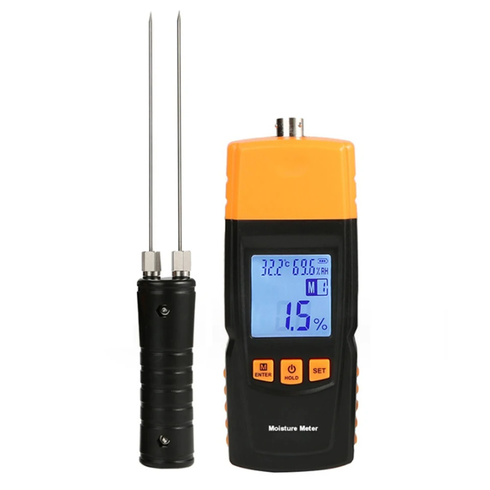 

Регулируемый измеритель влажности древесины для контроля качества в деревообработке, черный, с четырьмя регулируемыми уровнями, на базе микрокомпьютера