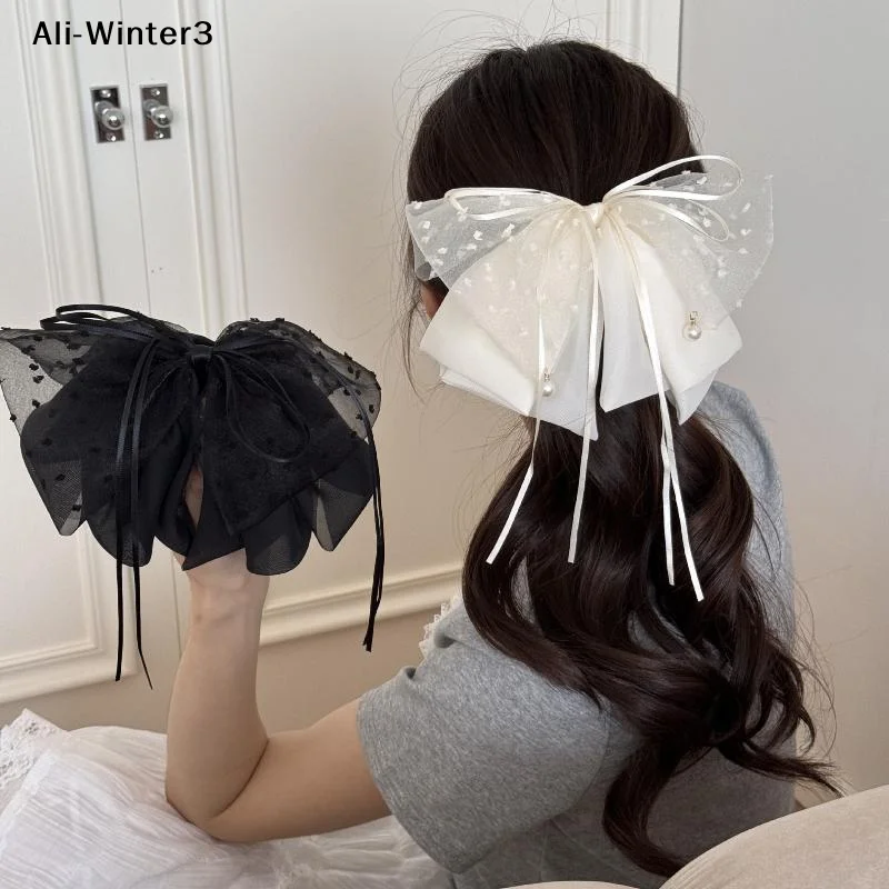 

Новая женская заколка для волос 2025: кружевная, с пайетками, в виде банта-бабочки, для прически «половинка» и хвоста, заколка-«акулий плавник», стильный аксессуар для волос