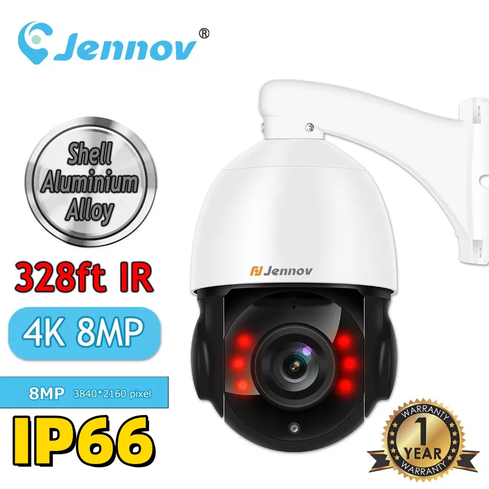 كاميرا مراقبة PoE بدقة 4K بدقة 8 ميجابكسل مع كشف الإنسان بالذكاء الاصطناعي، رؤية ليلية ملونة، وعدسة واسعة الزاوية وتتبع الحركة 6 في 1 #1