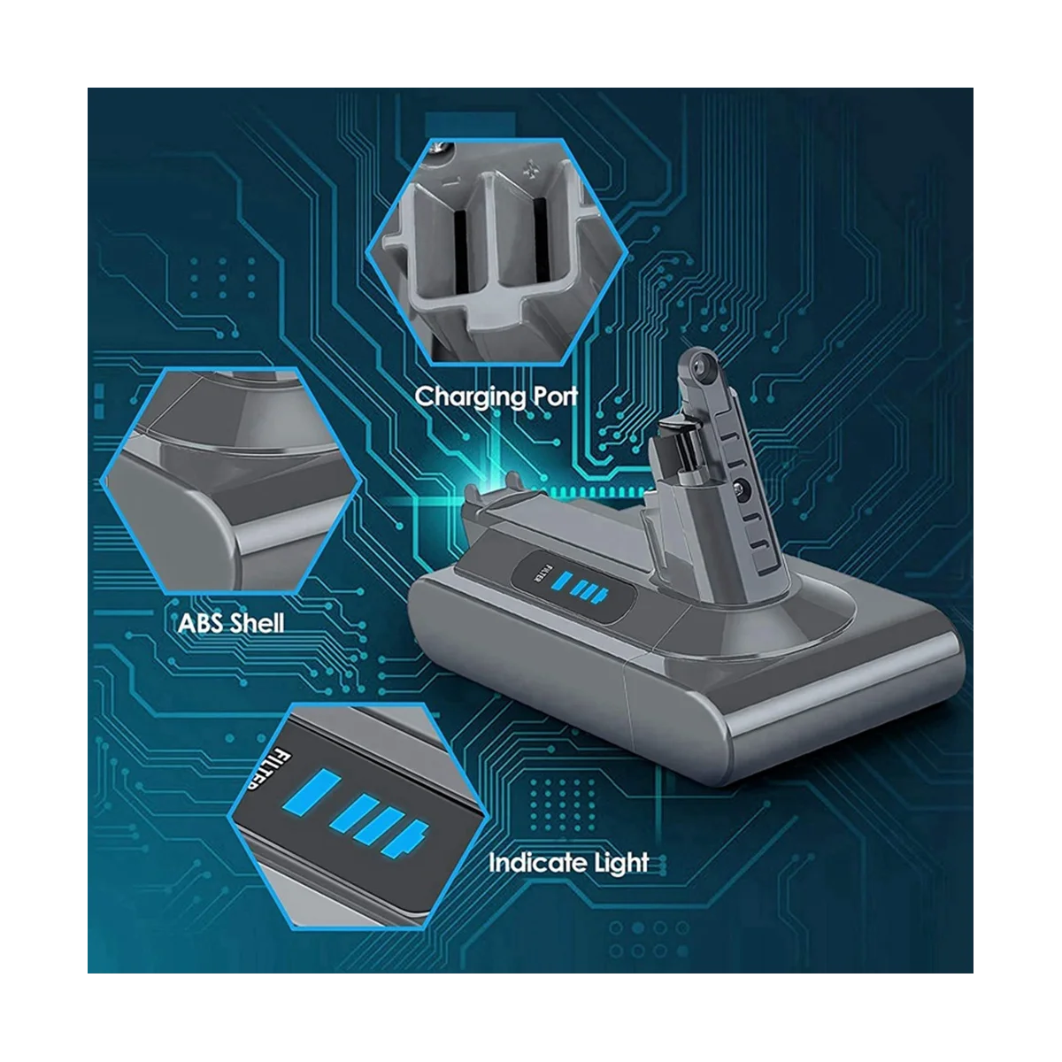 Replace V10 Battery Adapter+Screwdriver 21.6V for Dyson V10 SV12 V10 Fluffy V10 Animal Absolute Vacuum Cleaners