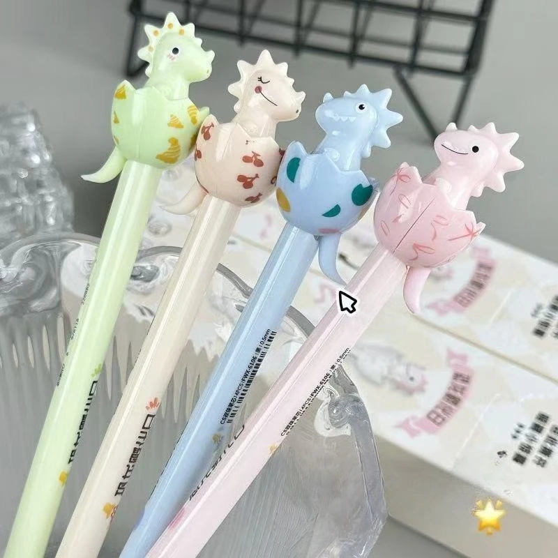 Kawai Lovely Dinosaur Hatching Day Large Capacity Cute Decompression Pen Quick Drying 0.5mm Student Writing Question Signature