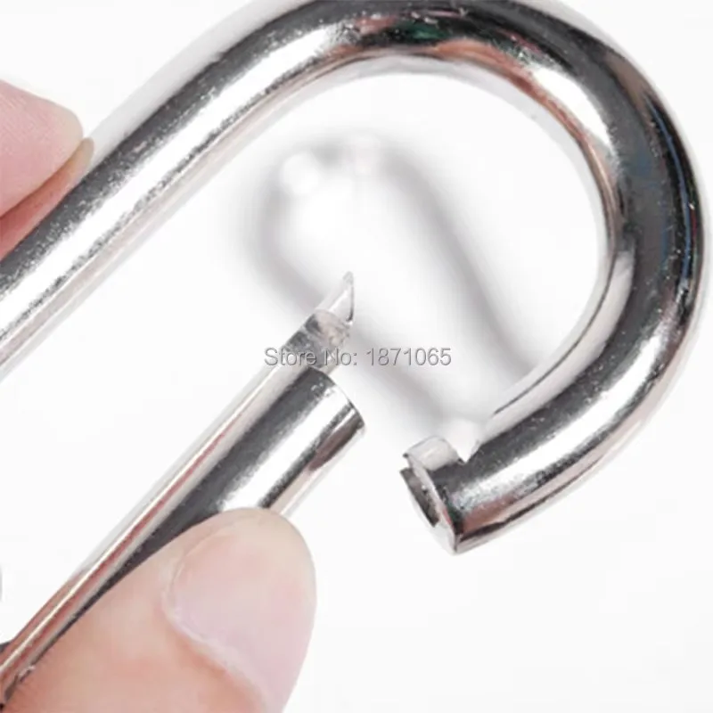 1Pcs 304 Stainless Steel Multifunctional Spring Snap Carabiner Quick Link Lock Ring Hook