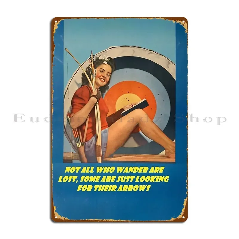 Not All Who Wanders Were Lost Metal Sign Garage Wall Decor Pub Cinema Character Tin Sign Poster