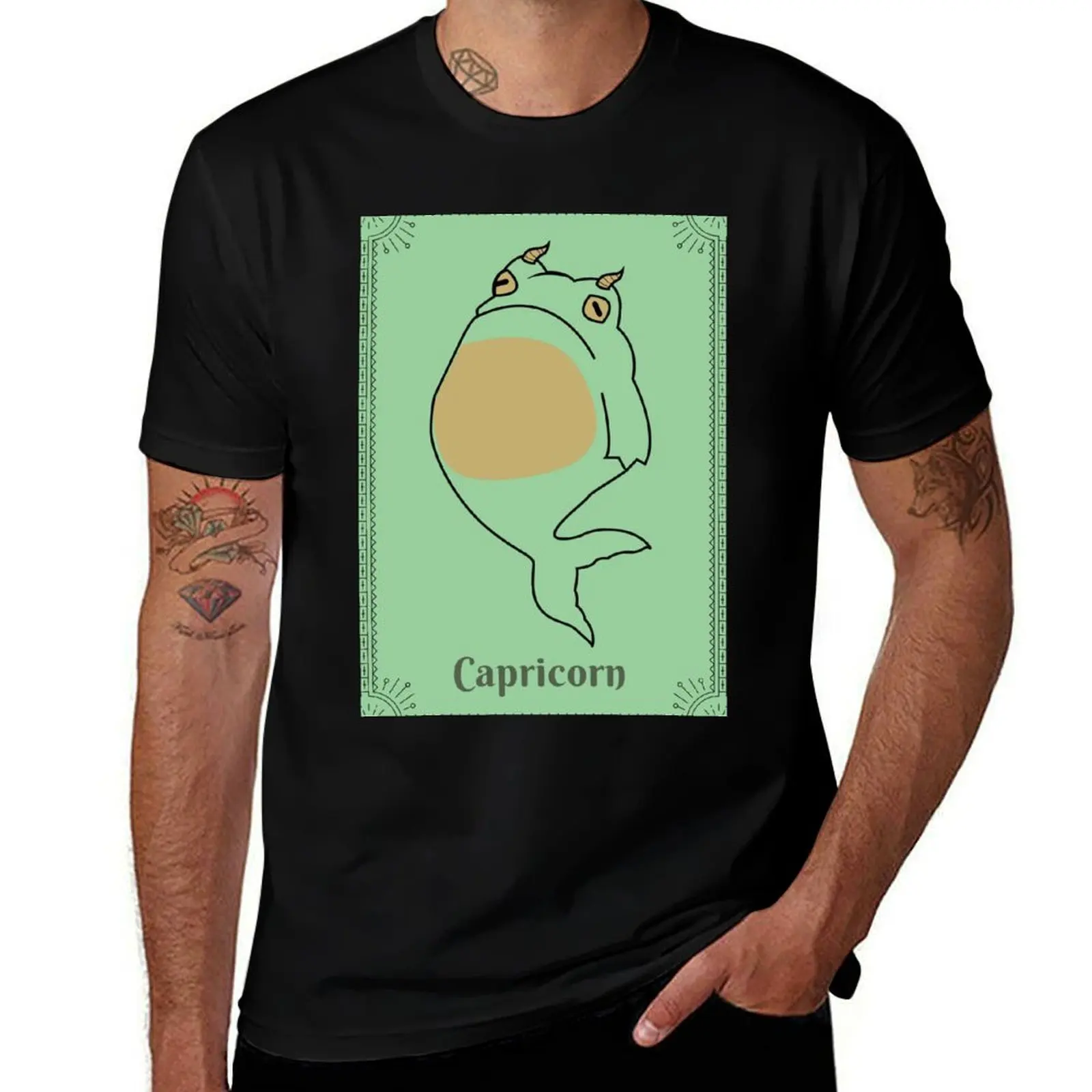 Capricorn frog T-Shirt Trendy Print Short Sleeve T-Shirt
