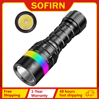 Sofirn SD08 3200lm Range 385m Diving Flashlight Powerful Rechargeable 21700 Underwater Deep Flashlight with 360° RGB Indicator