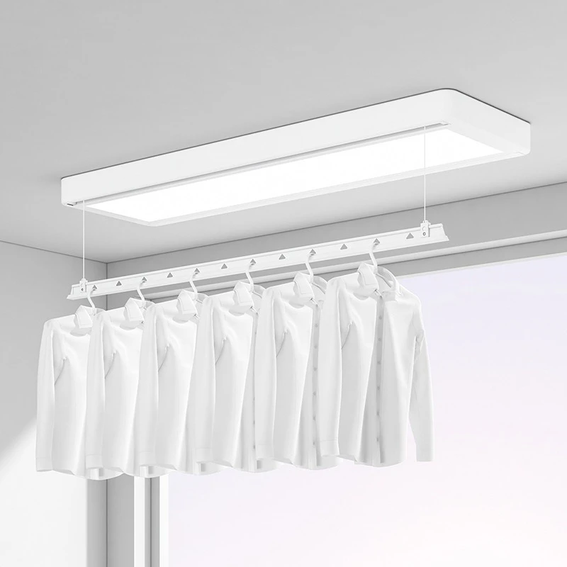 Tendedero eléctrico blanco Millet, control remoto automático invisible, elevación de ropa inteligente para balcón, telescópico