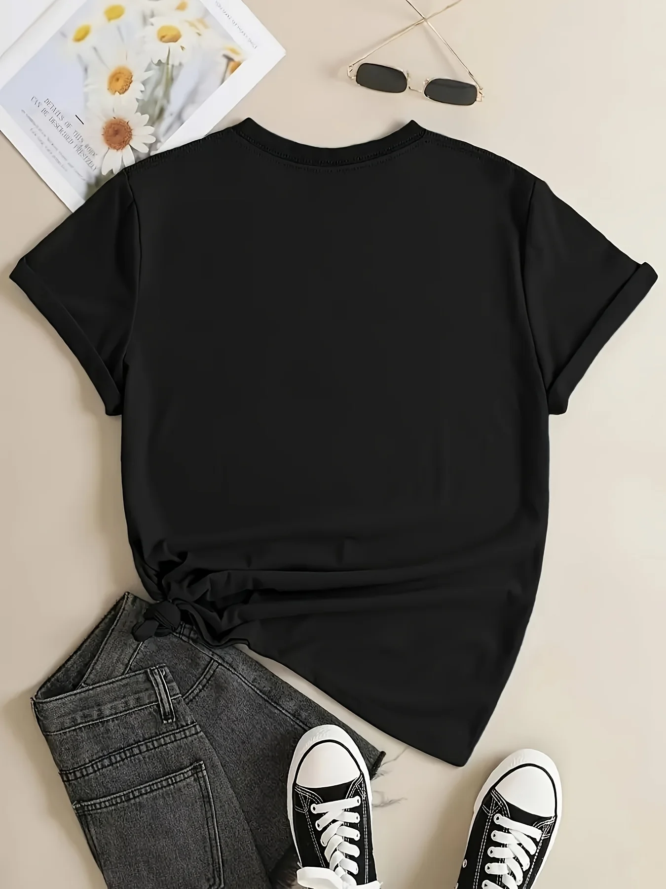 Spring and Summer Casual Short-Sleeve T-Shirts for Women Summer Short Sleeved Harajuku Streetwear Tops Tees Aesthetic Clothes