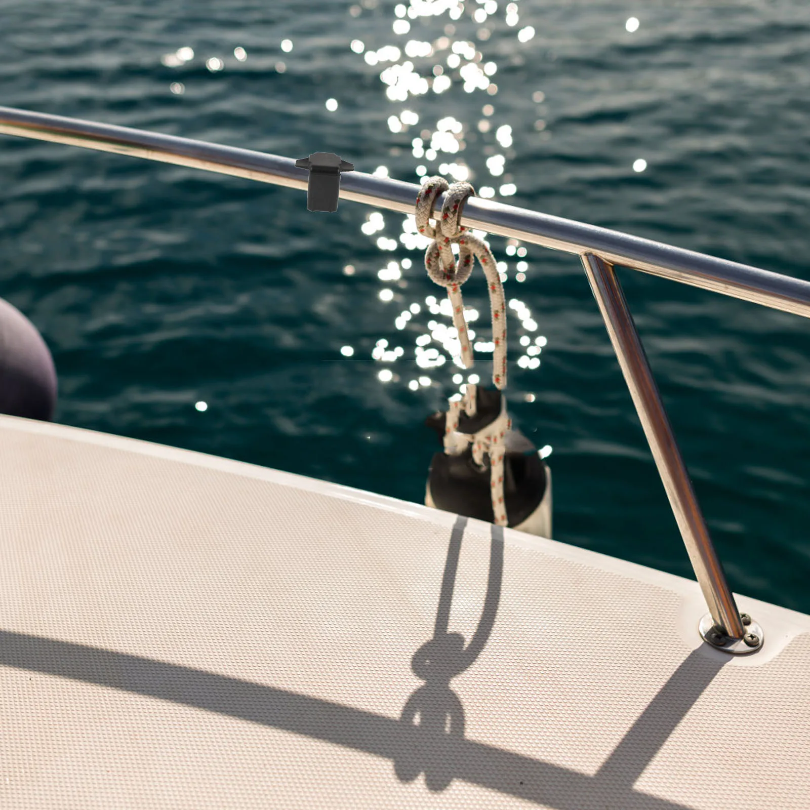 

Boat Hooks Anti-Collision Ball Buckle Float Cleat Clip Black Nylon Hanger Marine Supplies Adjustable Rail Hooks