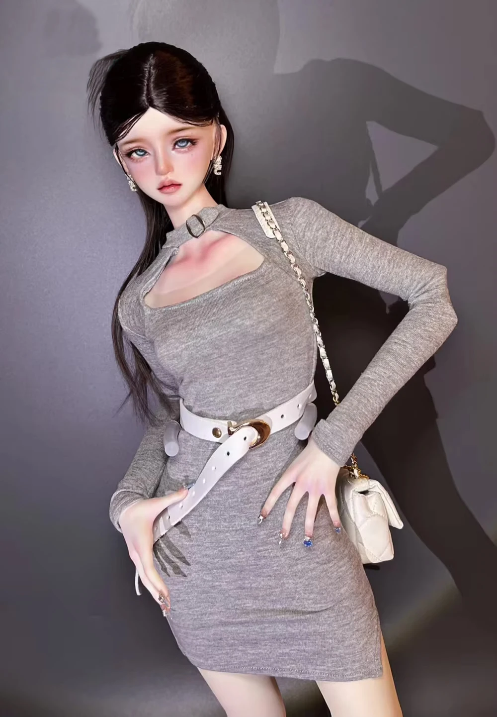 Mini t-shirt à boucle métallique à la mode, convient aux poupées BJD DD SD de 58 à 60 cm, cadeau pour fille