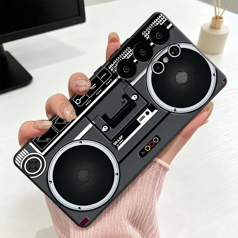 Boombox Flat Graphic Phone Cover Case for Samsung Galaxy S26 Ultra S10 S9 S24+ S25 Plus S21 FE S26+ S25+ S20 S24 Note 20 8 9 10