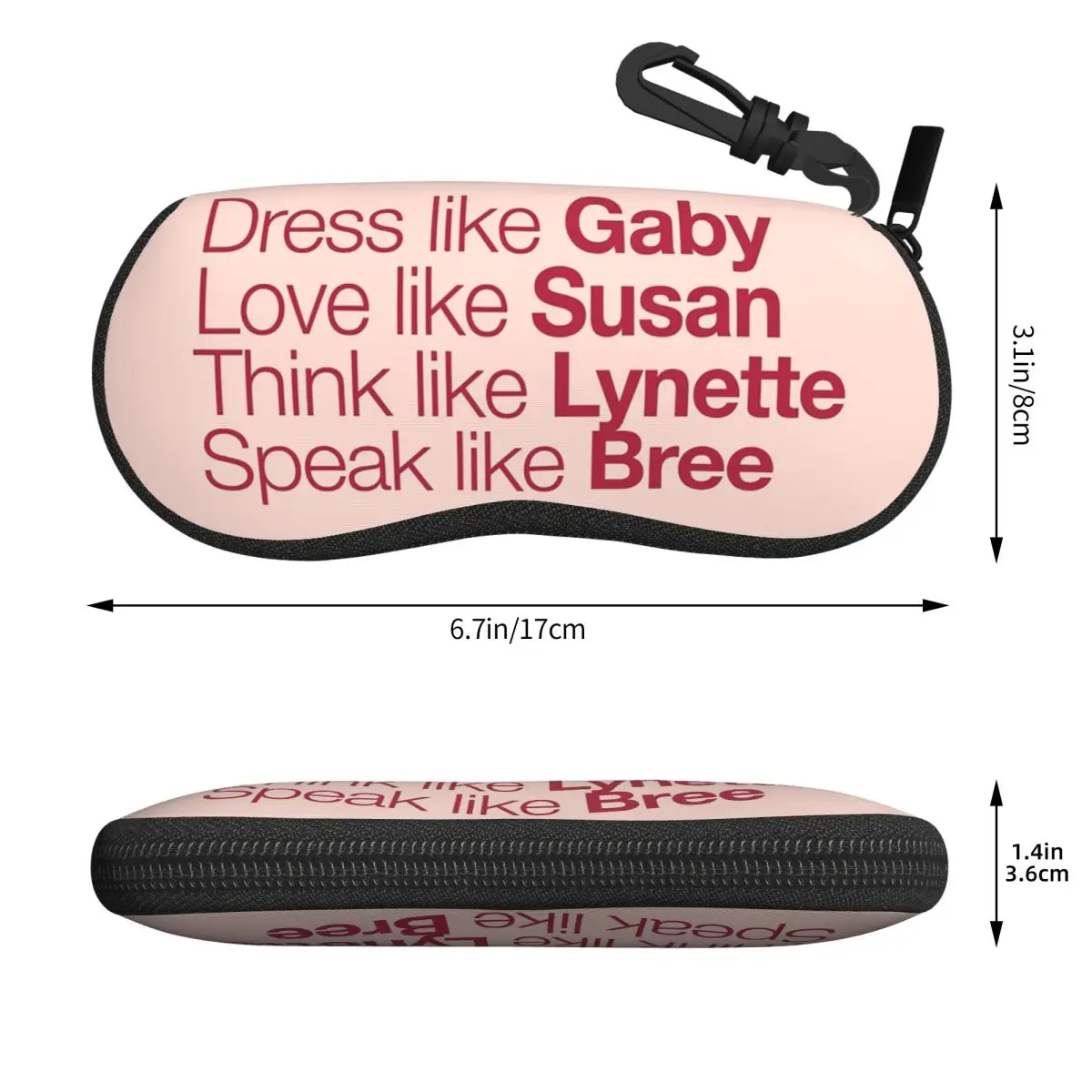 Desperate Housewives (レッドピーチ) シェルメガネケース ポータブルサングラスボックス 女性 男性 ソフトメガネバッグポーチ