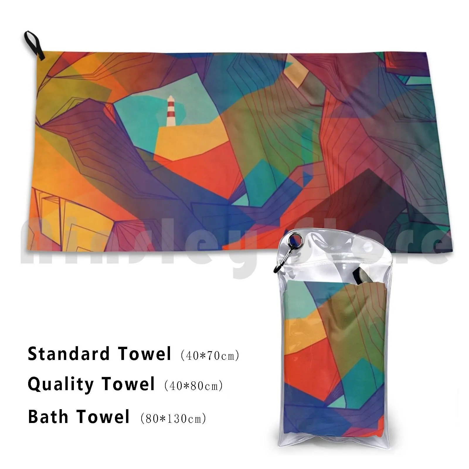 The Rocks By The Lighthouse Custom Towel Bath Towel Rocks Lighthouse Seaside Coast Cliffs Earth Landscape