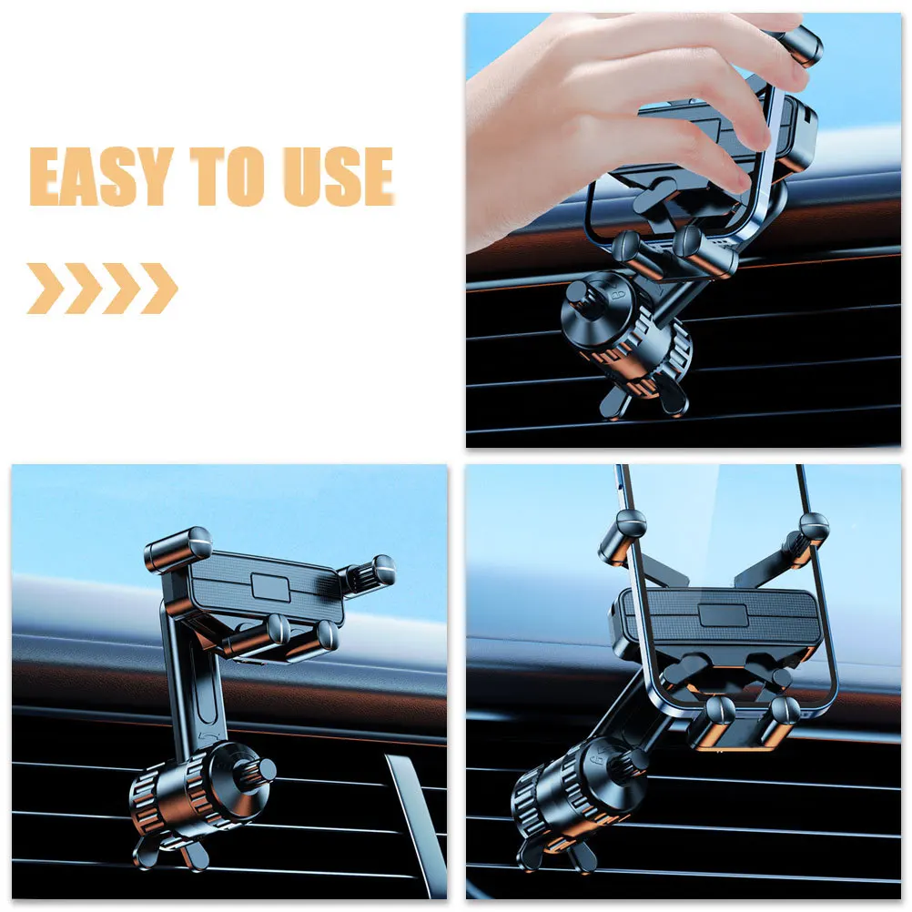 

Car Phone Holder Vehicle Outlet Mount Stable Air Vent Phone Holder Adjustable Rotation Viewing Angle Compatible with Most Cars