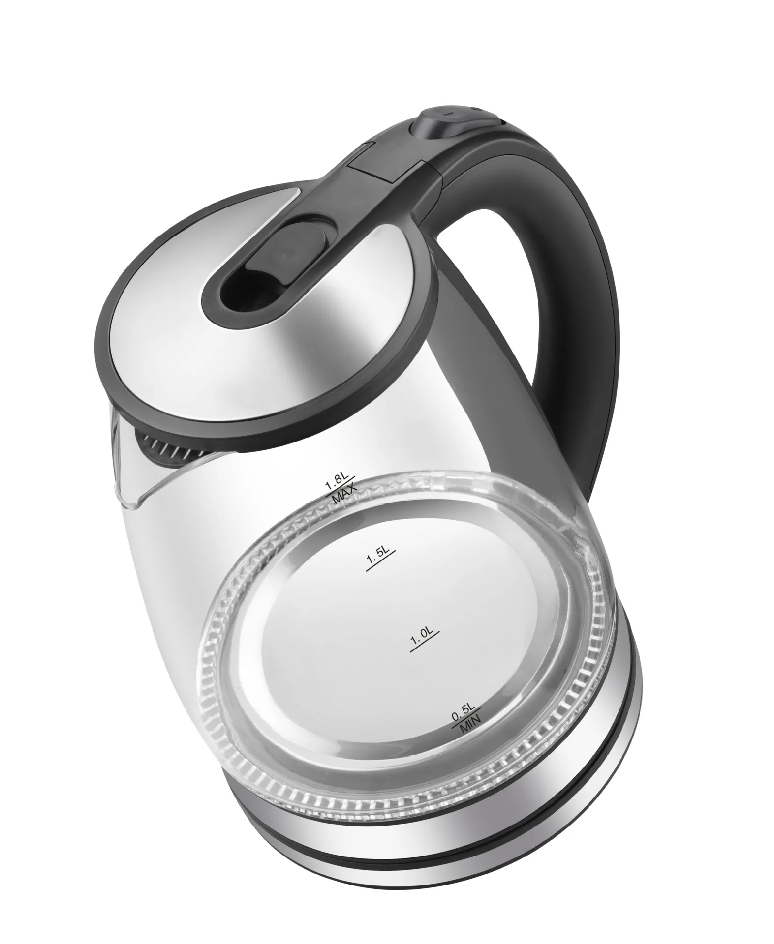 2L Glass Electric Kettle 110V/220V Double Layer Hot Water Boiler with Auto Shut-Off, 360 Swivel Base, BPA-Free, 1000W Fast Heating, US Plug, Household Kitchen