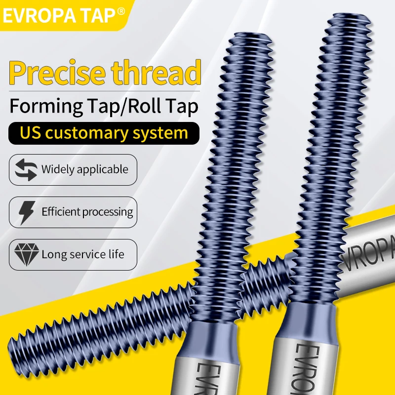 

EVROPA TAP HSSE-M42 JIS Standard Roll Forming Tap UNF0-80 1-72 2-64 5-44 8-36 10-32 12-32 1/4 5/16 3/8 Machine Screw Thread Taps