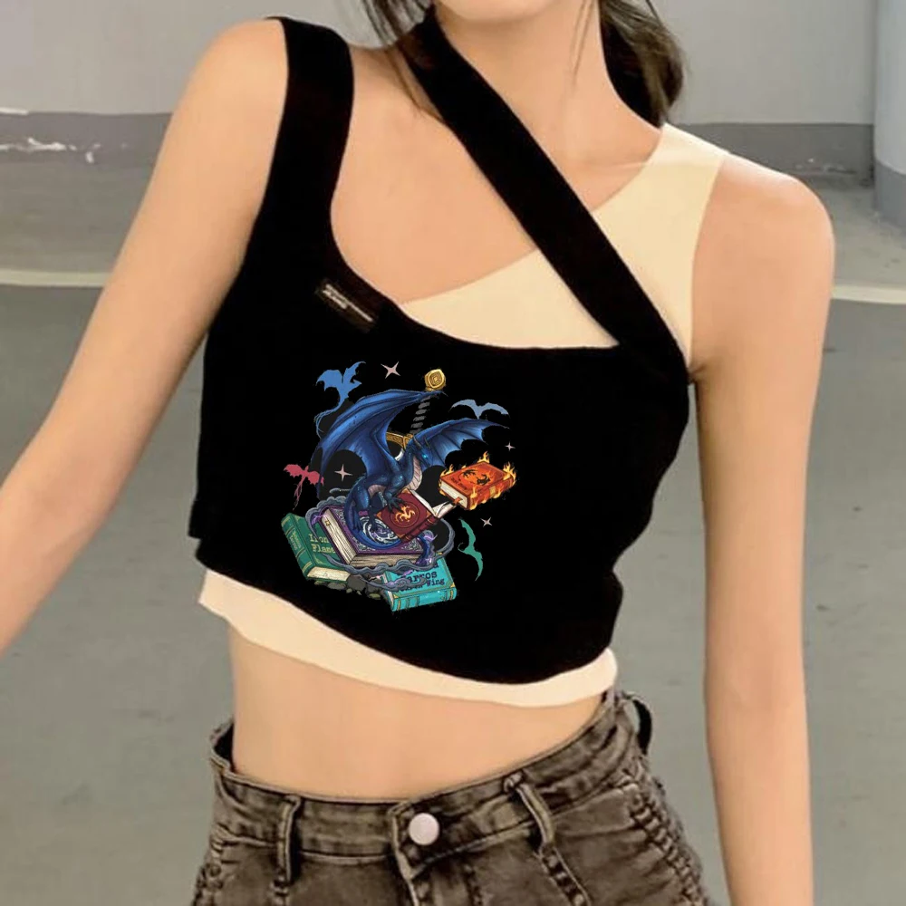 Fourth Wing cropped top ladies graphic cutecore korean fashion kawaii scene  t shirt goth party harajuku meme anime