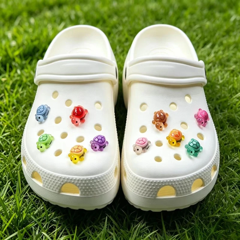 New Fashion shoe Charms for Glow-in-the-dark turtle Flowers Clogs Shoe Buckle Cute shoe Accessories Decoration for Girls Gift