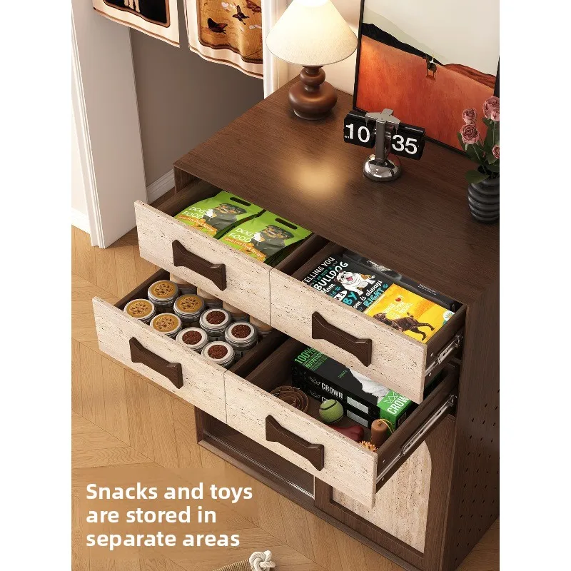 Pet supplies storage cabinet cat nest dog kennel storage integrated