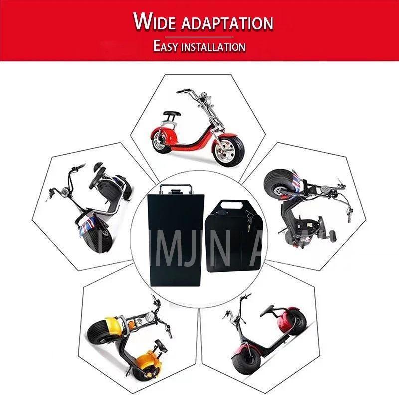 

For Harley 60V 20Ah 2000w For Electric Car Foldable Electric Scooter Bicycle 18650 Lithium Battery Pack Waterproof With 67.2V 2A