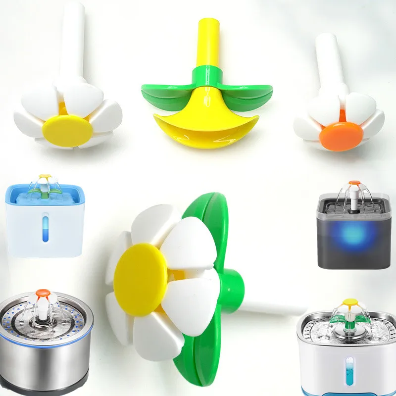 Pet Auto Water Feeder Filter, Spray Device, Sprinkler, Outlet, Water Fountain Accessories, Flower Style, Dog, Cat