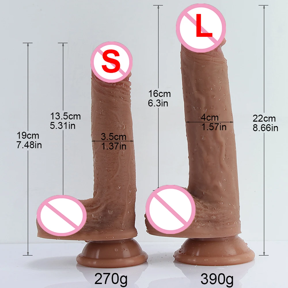 Super Skin Soft Suction Cup Dildo Realistic Silicone Male Artificial Penis Dick Women Masturbator Adult Sex Toys Vagina Orgasm