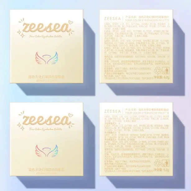 ZEESEA アイシャドウ パレット、ファイングリッター、シマー、マット、ミルクティーシェード入り。ミニサイズ、日常使いに最適、学生向けメイクアップ