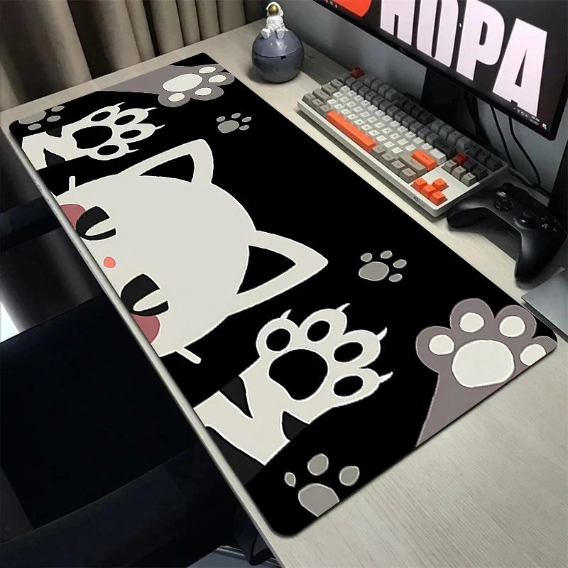 

Cat Mouse Pad Gaming Mousepad Gamer Accessories Anime Extended Pad Mesa Gamer Kawaii Desk Mat Large Mat Computer Table Office