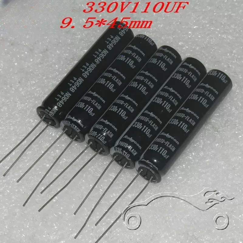 5PCS Japan Rubycon PHOTO-FLASH flash electrolytic capacitor 330V 80UF 100UF 110UF 120UF capacitor