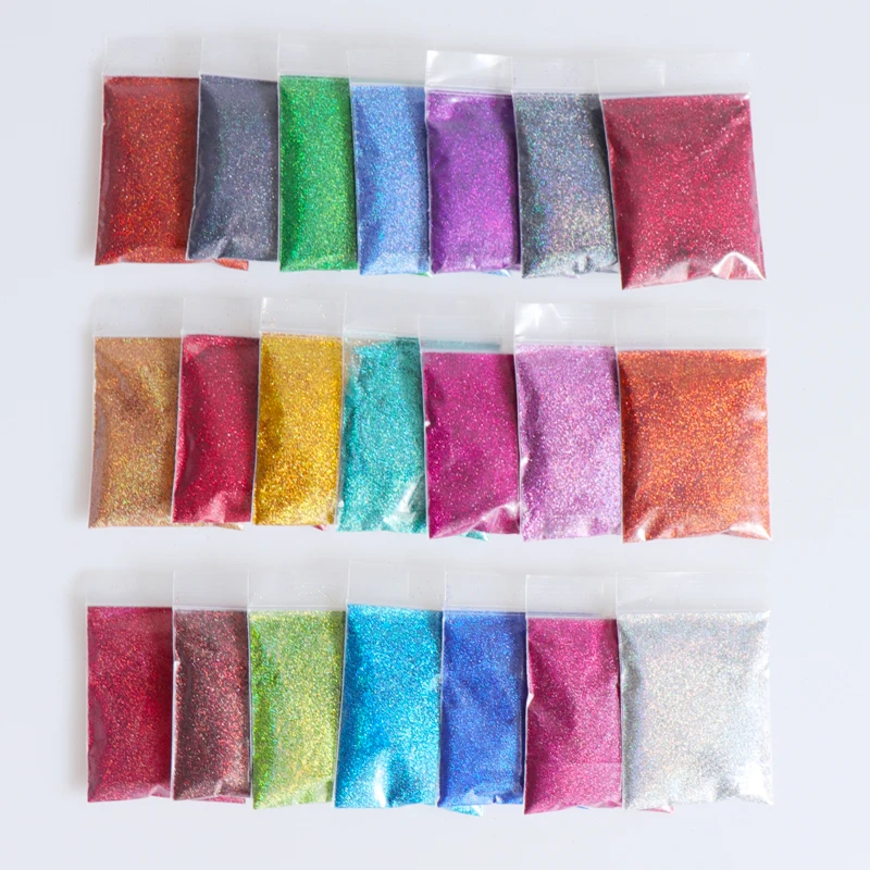 21 Colors Resin Pigment Filler Filling Laser Holographic Glitter Powder Set Dye DIY Crafts UV Epoxy Resin Jewelry Making Tools