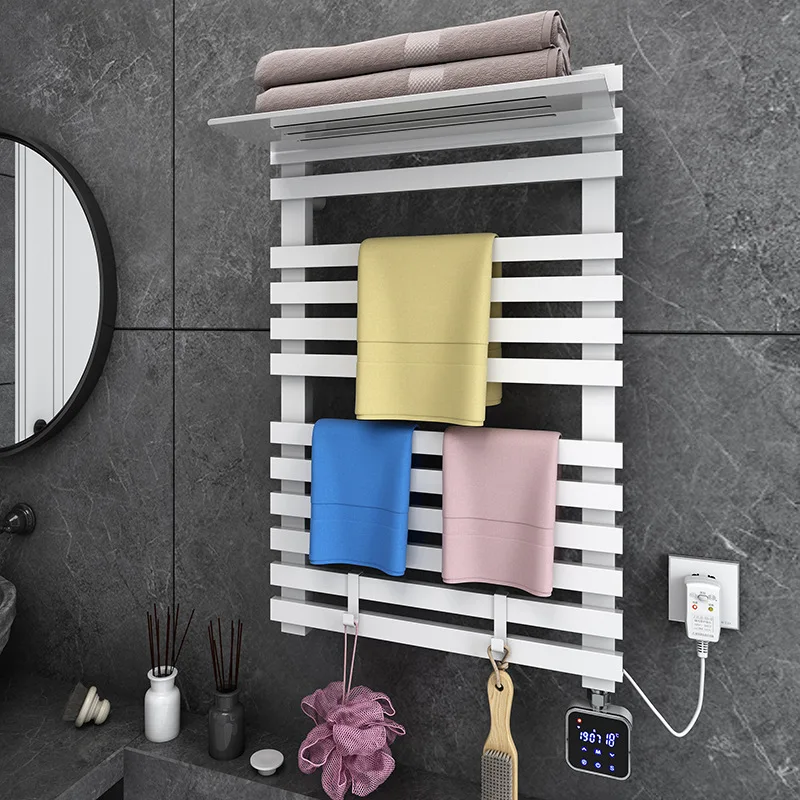 Black/White Towel Dryer.Tuya App Control Electric Towel Rail.Wall Mounted Bath Towel Radiator. Bathroom 220V Towel Warmer.