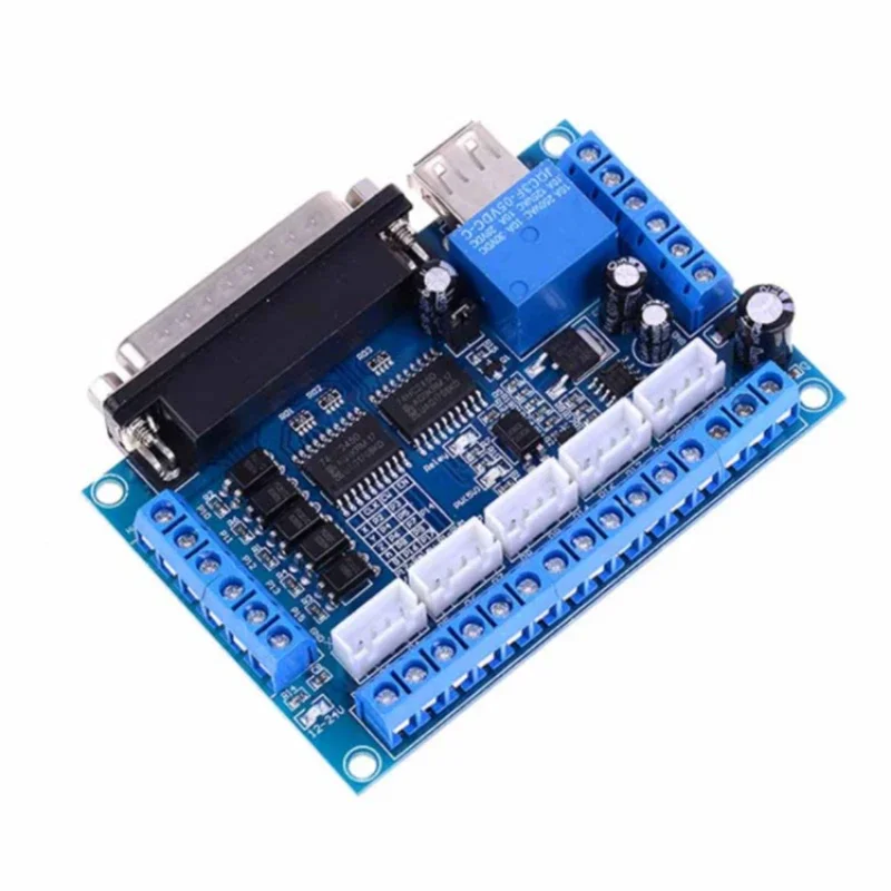 MACH3 Interface Board CNC 5 Axis With Optocoupler Adapter Stepper Motor Driver + USB Cable