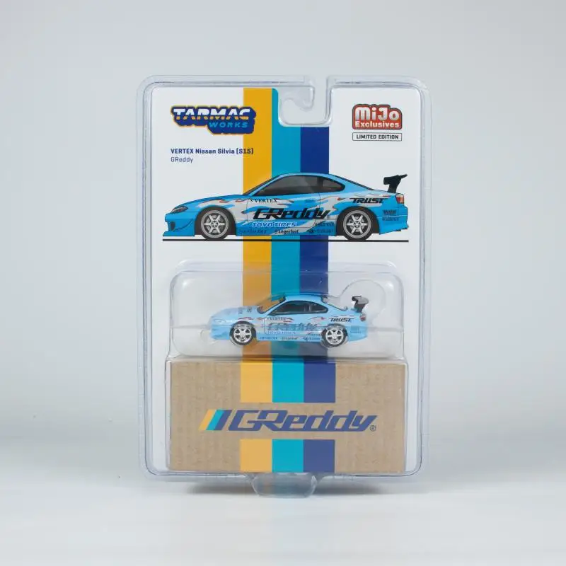 Tarmac Works 1/64 VERTEX NISSAN SILVIA S15 สีขาวโลหะผสมของเล่นมอเตอร์รถDiecastโลหะชุดของขวัญ