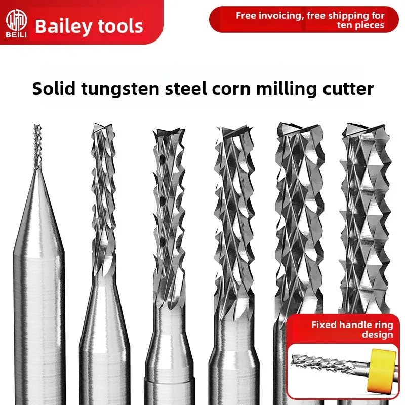 

PCB corn alloy tungsten steel milling cutter 0.5-3.175 precision engraving machine circuit board circuit board gong knife