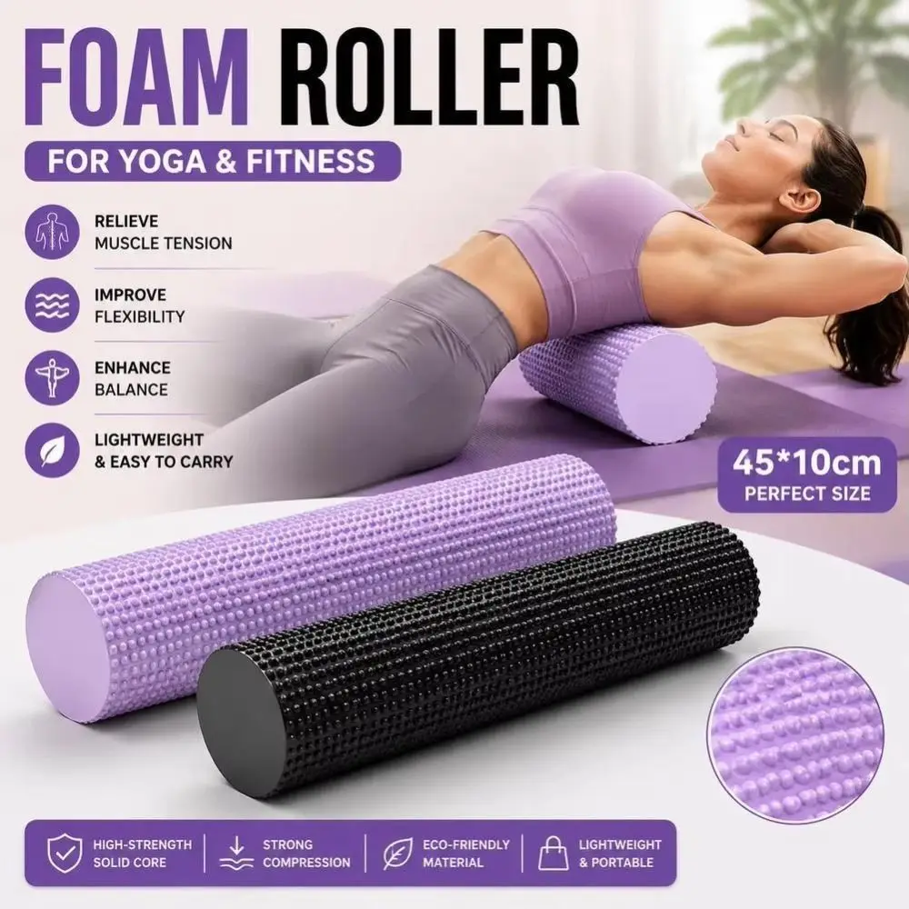 EVA Material Foam Roller Body Exercises Back Legs Use Muscle Massage Roller Pilates Exercise Tissue Massage