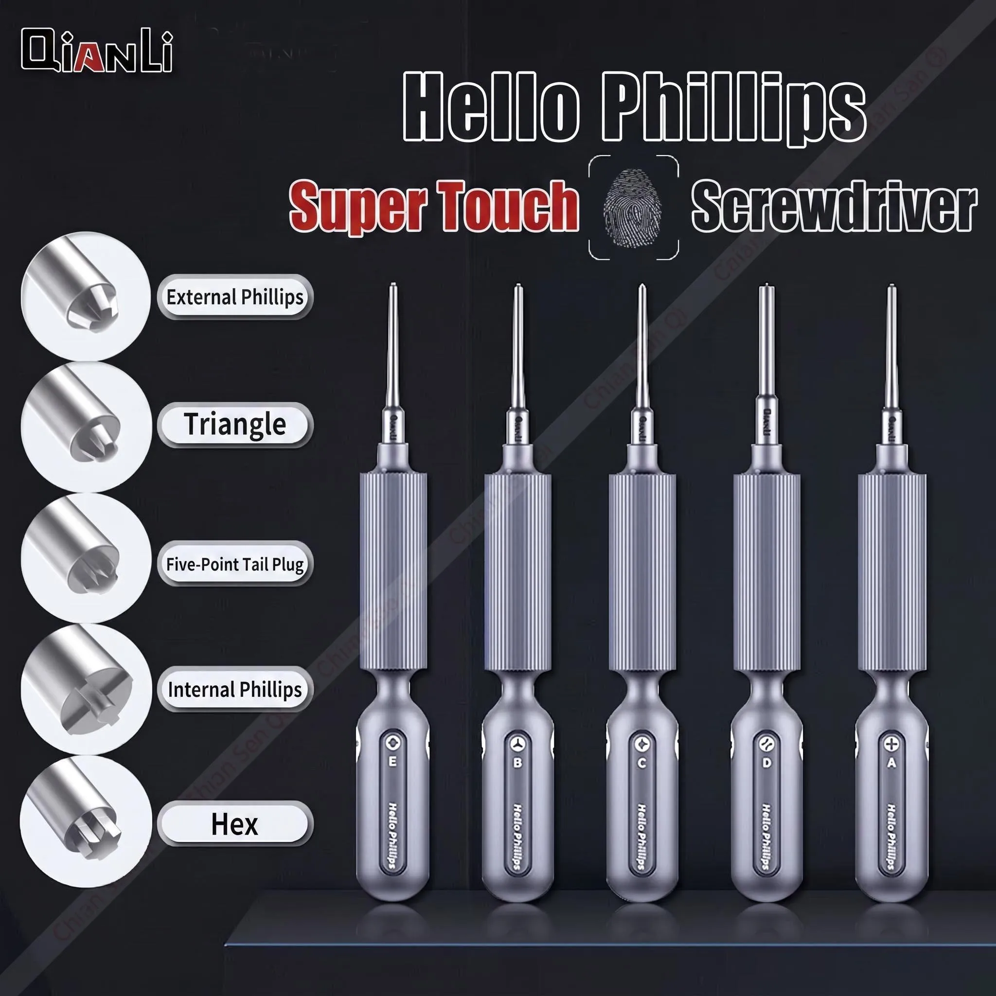 

Qianli First-Class Disassemble 3D Ultra Feel Bolt Driver For iPhone Samsung Mobile Phone Repair Adaptive Magnetizing Screwdriver