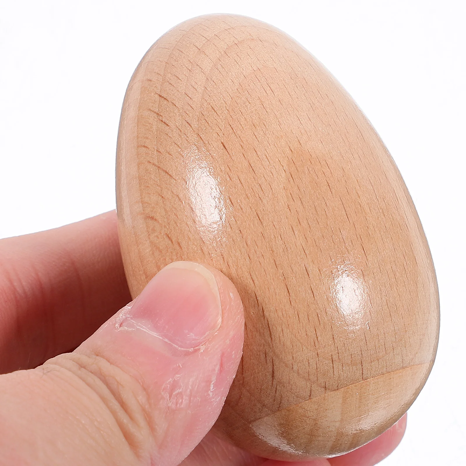 4 Uds. De huevos de Maracas de madera, juguetes para niños, instrumentos musicales, bordes lisos, sin rebabas, juguete de percusión para niños pequeños, juguete educativo