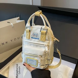 Mini borsa a tracolla per telefono borsa Casual da donna borsa a tracolla in tela con tasche Multiple con cerniera di grande capacità borsa Bolsas Beige