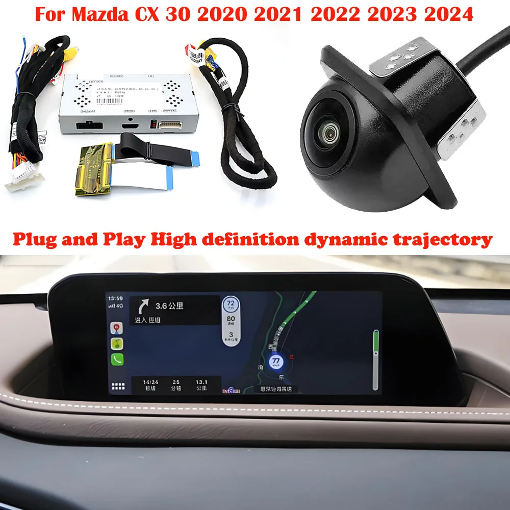 HD Reverse Traject Decoder Parkplatz Kamera Für Mazda CX 30 CX30 2020 ~ 2024 OEM Bildschirm Upgrade Rückansicht Kamera stecker & Spielen
