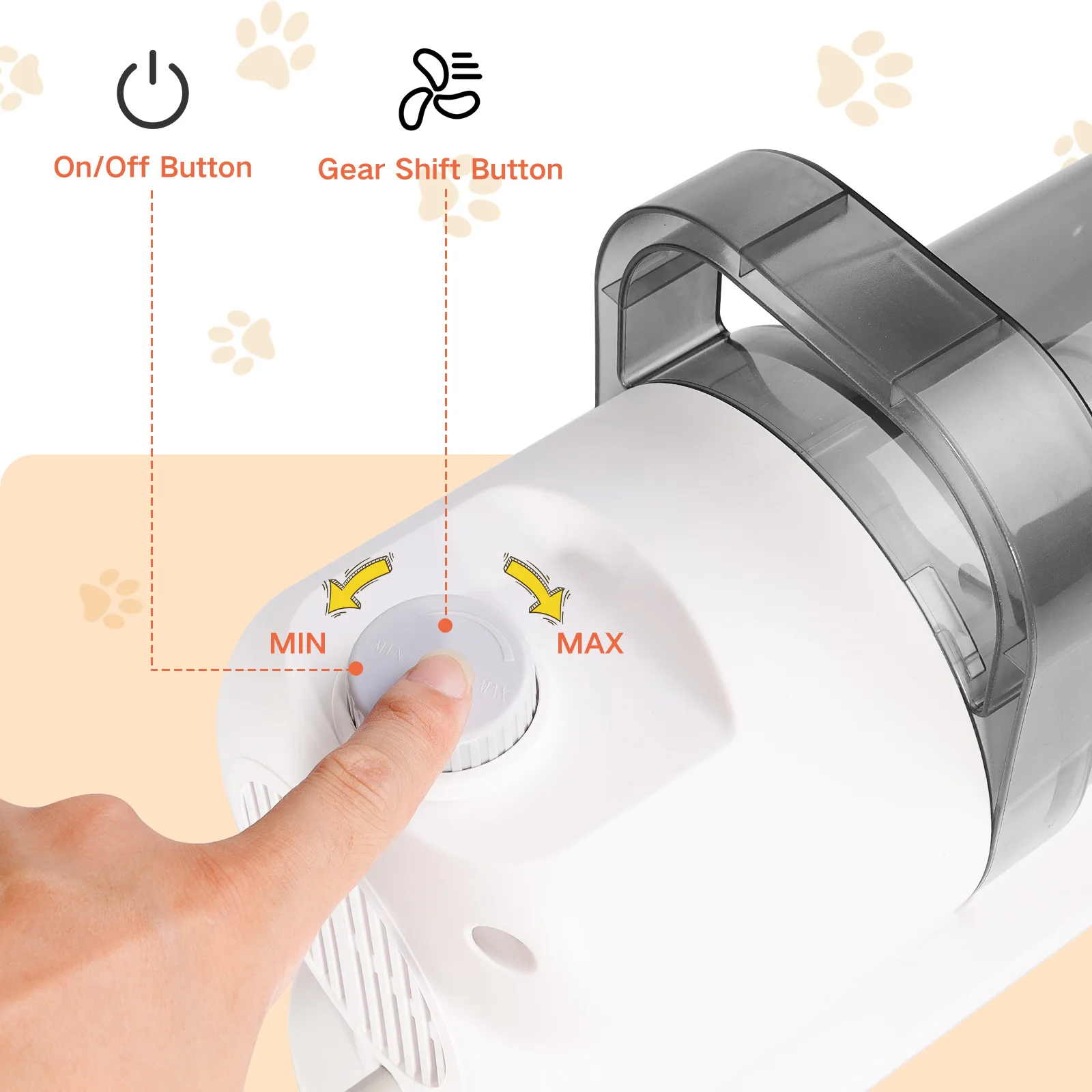 Pet Grooming Vacuum Kit 6-in-1 2.5L Dust Cup Dog Hair Vacuum for Shedding Pet Hair Home Cleaning Grooming Clippers Hair brush