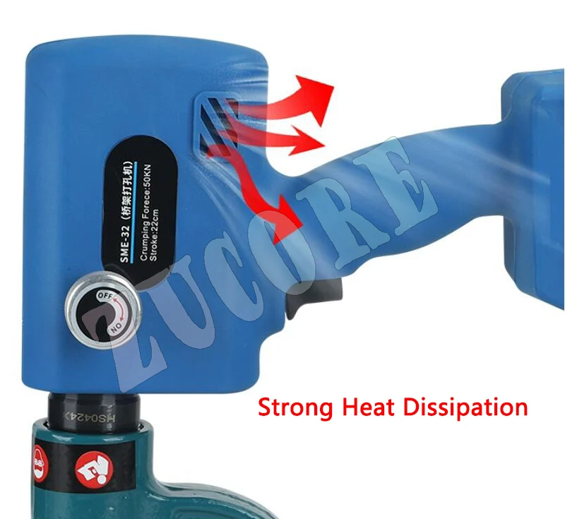 Rechargeable Electric Bridge Punching machine EZS-32 Iron sheet Hole Opening 16-32mm holes Portable Li-battery Hydraulic Puncher