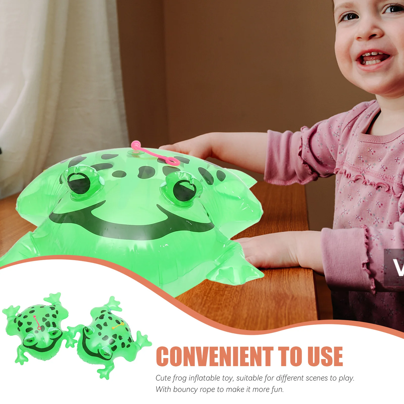 2Pcs Inflatable Frog Bounce Balloons Vibratory Flashing Lights Pool Party Decoration Bouncy Plaything Inflatable Frogs Toy