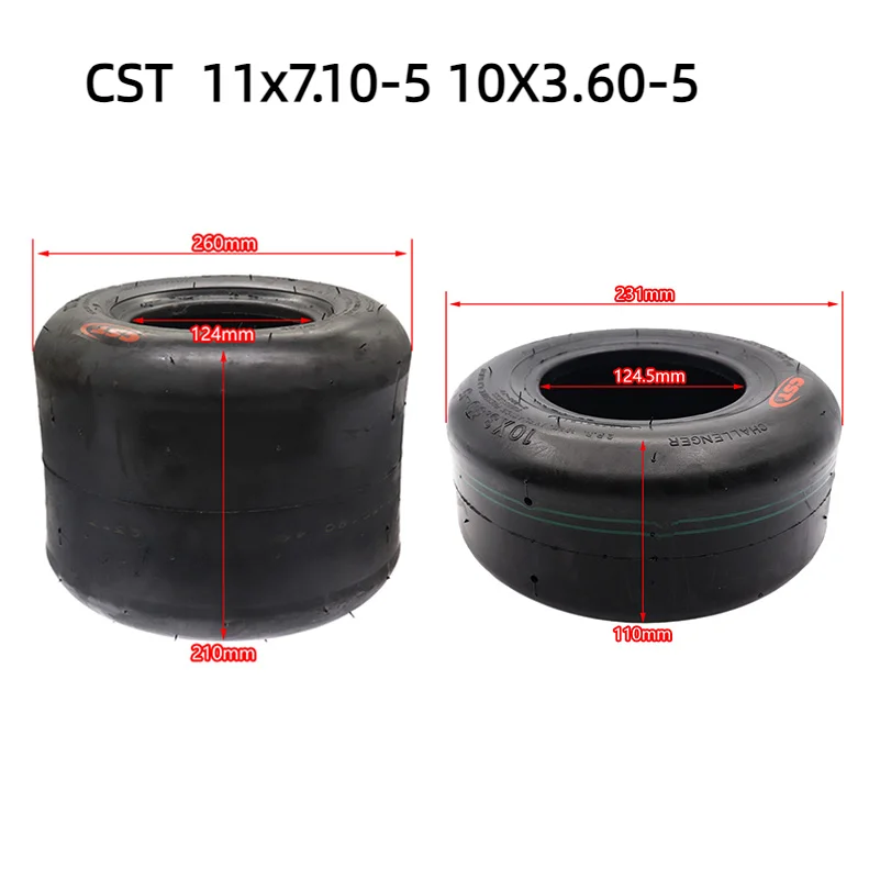 CST 10X3.60-5  11x7.10-5 Inch Wheel Tubeless Tyre Tire for GO KART KARTING ATV UTV Buggy Drift