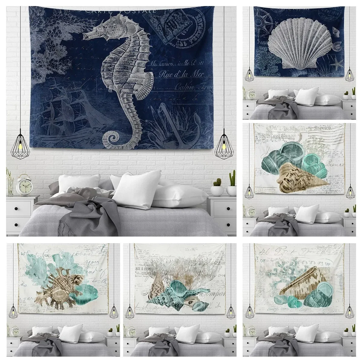 

Wall decoration aesthetics home tapestry accessories hanging large fabric autumn minimalist bedroom carpet underwater world