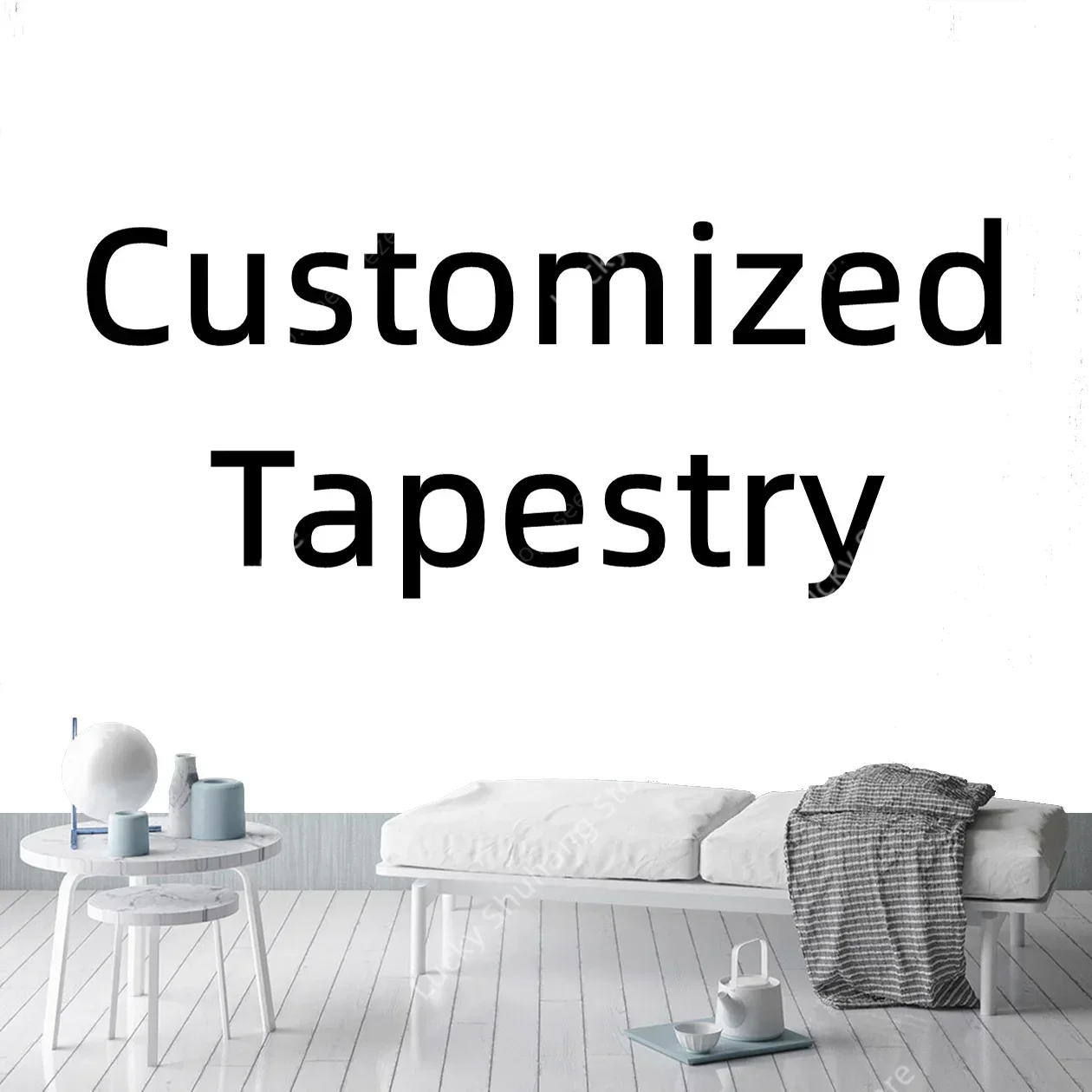 Customized Tapestry UV Reactive Tapestry Wall Hanging Boho Mandala Hippie Witchcraft Tapestries Print Your Photo Wall Tapestry
