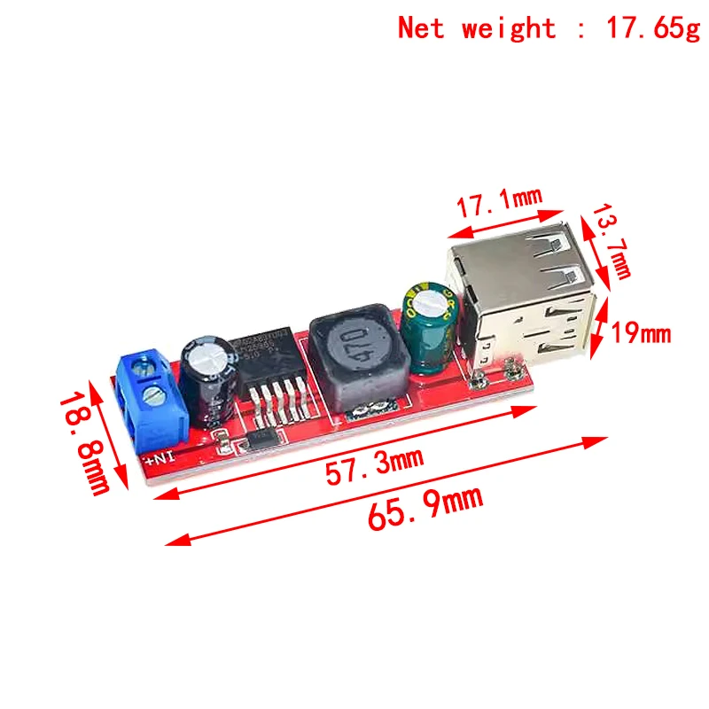 DC 6V-40V To 5V 3A Double USB Charge DC-DC Step Down Converter Module For Vehicle Car Charger LM2596 Dual Two USB