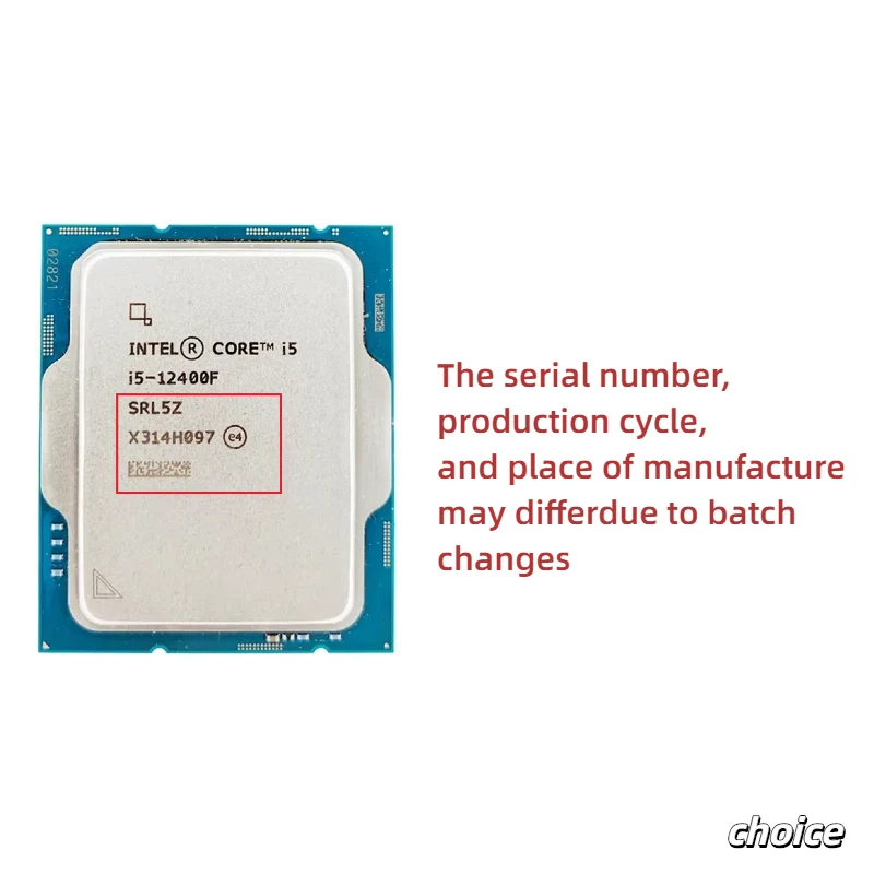 Prosesor CPU Intel Core i5 12400F 2.5GHz 6-Core 12-Thread 65W LGA 1700 Tanpa pendingin Bukan baru
