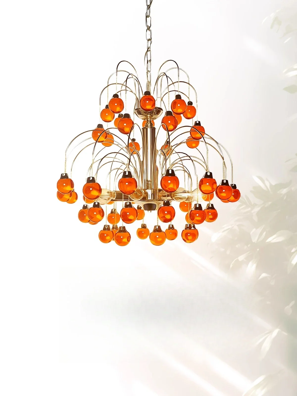 Glass cherry chandelier French antique living room light retro bedroom dining room light