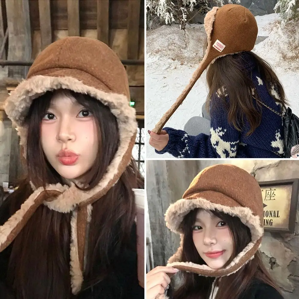 

Useful Thickened Ear Protection Hat Windproof Cold Proof Fleece Cap Thermal Comfortable Warm Hat Skiing Activity